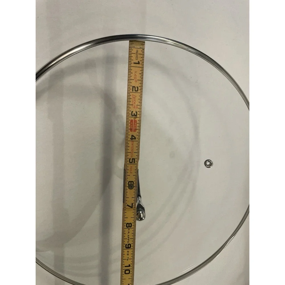 Glass Pot Pan Saucepan Lid Replacement Round Rim: 11.5 in Large Cookware Glass